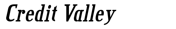 Credit Valley font preview
